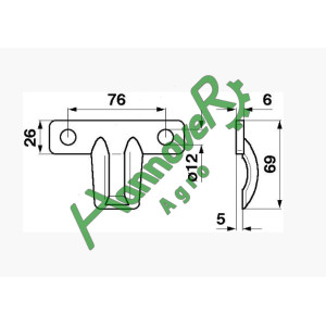 Прижим коси 500053 CLAAS